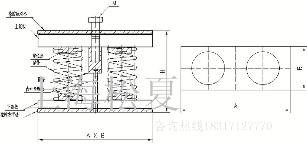 JS型組合式彈簧91黄瓜视频APP下载結構圖